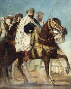 Theodore Chasseriau Caliph of Constantinople and Chief of the Haractas, Followed by his Escort painting
